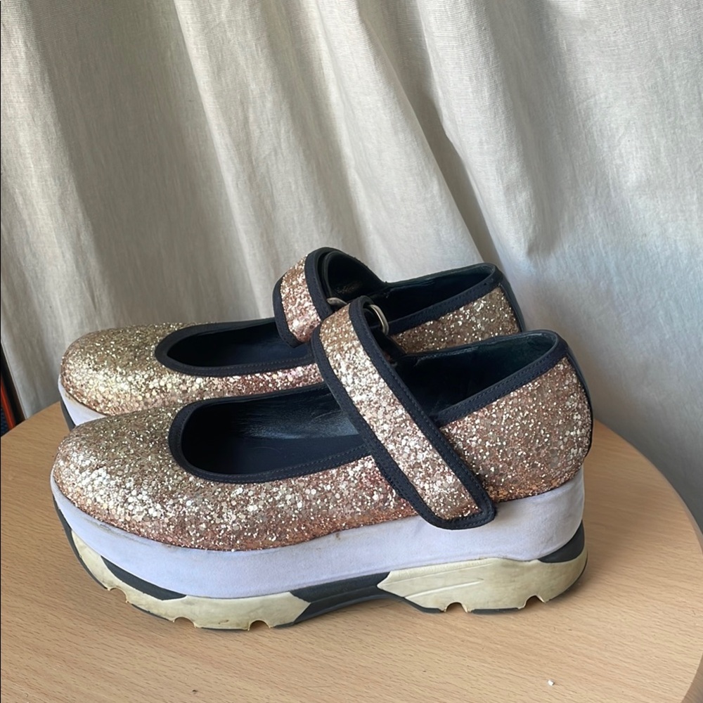 Marni Glitter Platform Shoes